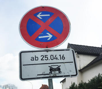 Bild vergr&ouml;&szlig;ern: Parkverbot  Kastanienallee