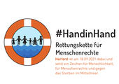 Beteiligung des Integrationsrates an der der �Rettungskette f�r Menschenrechte - #HandinHand#� am 18. September 2021