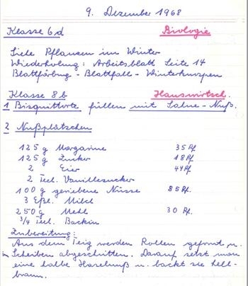 Bild vergr&ouml;&szlig;ern: Rezept Pl�tzchen 1968