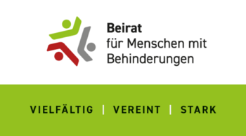 Bild vergr&ouml;&szlig;ern: Buttonbild Logo Beirat f�r Menschen mit Behinderungen