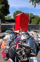 Bild vergr&ouml;&szlig;ern: M�ll am Container