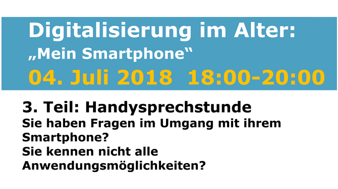 Handysprechstunde 04.07.2018