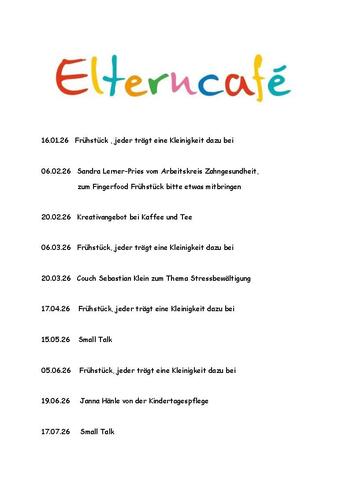 Bild vergr&ouml;&szlig;ern: Termine f�r das Elterncafe 1. Halbjahr 2026