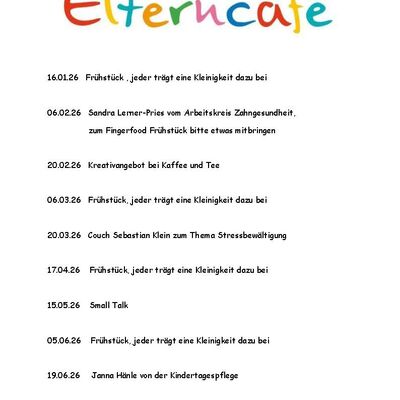 Termine f�r das Elterncafe 1. Halbjahr 2026