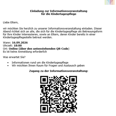 2026-09-16 - Informationsveranstaltung Kindertagespflege